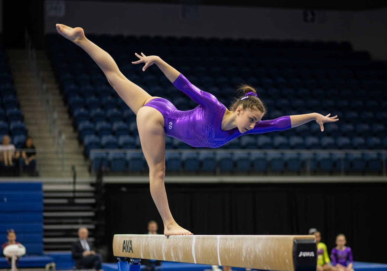 Гимнастка на бревне